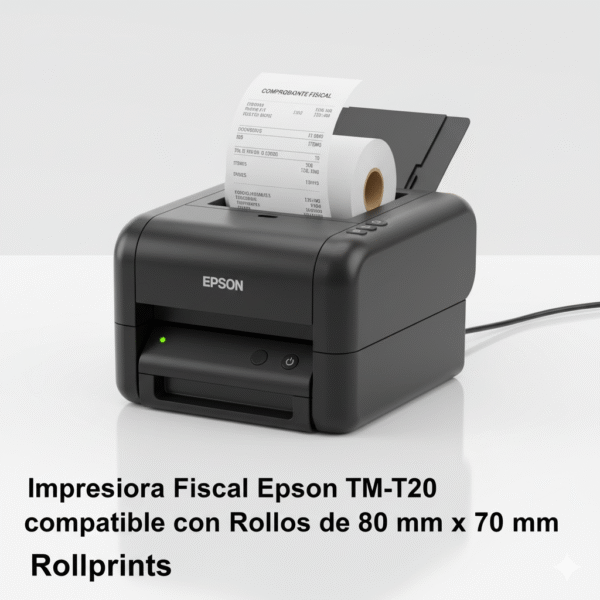 PAPEL TERMICO DE 80X70mm [CAJA DE 50 ROLLOS]