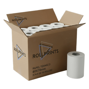 PAPEL TERMICO DE 80X70mm [CAJA DE 50 ROLLOS]