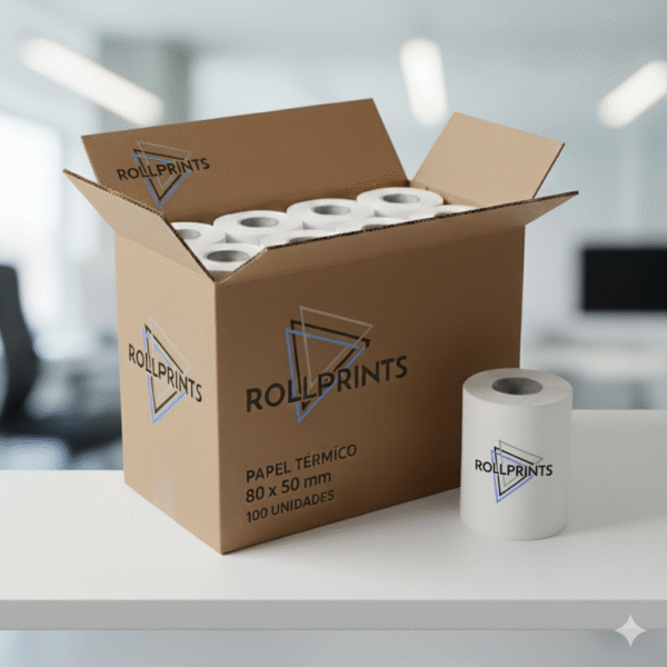 Papel Térmico 80x50 Panamá: Rollprints, 100 Rollos para POS