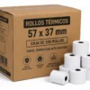 Rollos termicos 57 x 37 mm Rollos Térmicos 57x37 Caja de 100 Unidades | Papel POS y Datáfono en Panamá